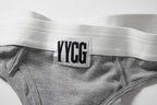 YYCG women's ribbed thong in white black gray – breathable rayon stretch underwear