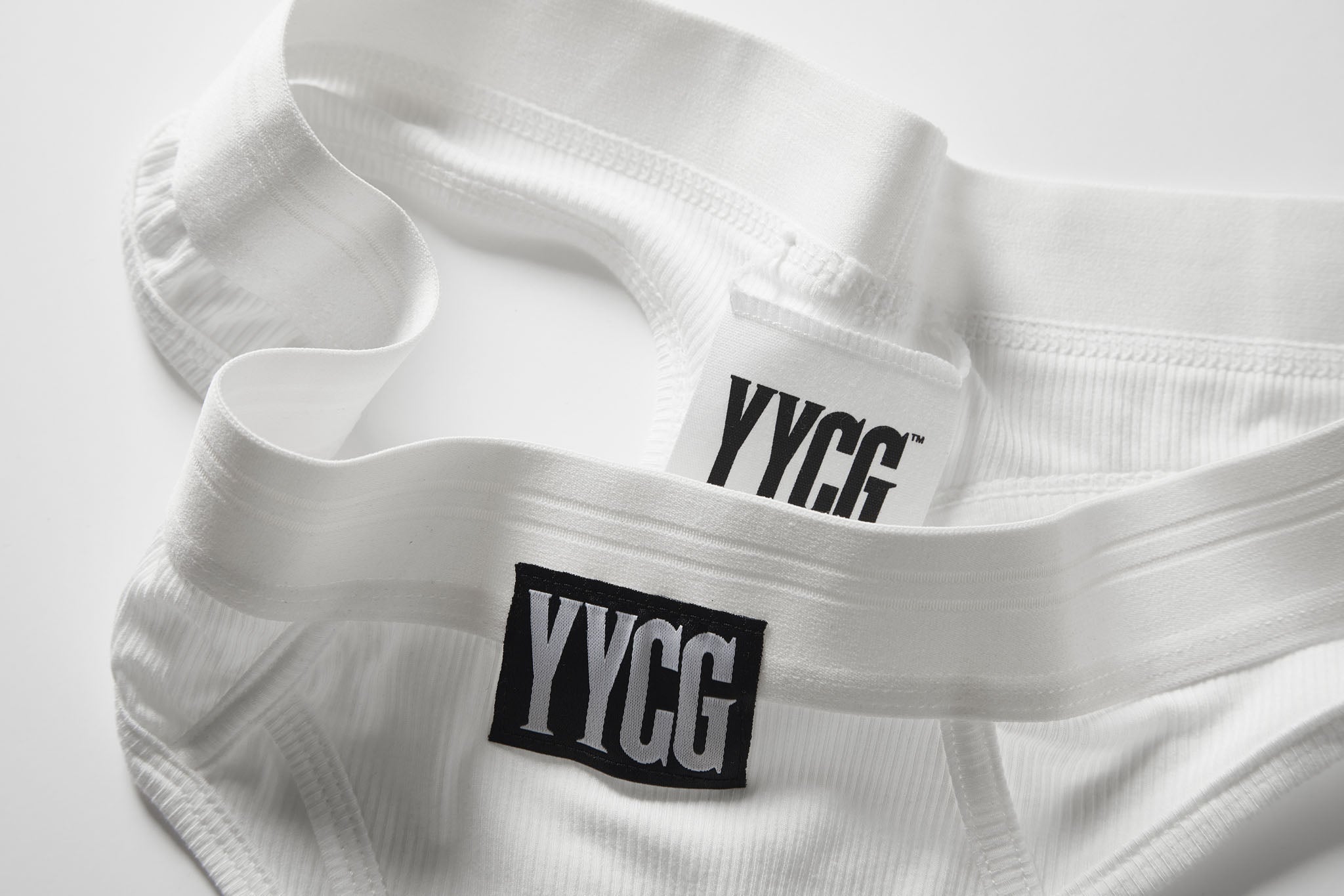 YYCG women's ribbed thong in white black gray – breathable rayon stretch underwear