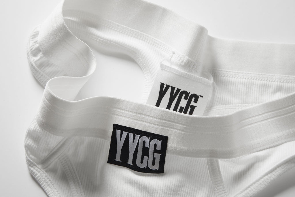 YYCG women's ribbed thong in black white gray – soft rayon minimal coverage underwear