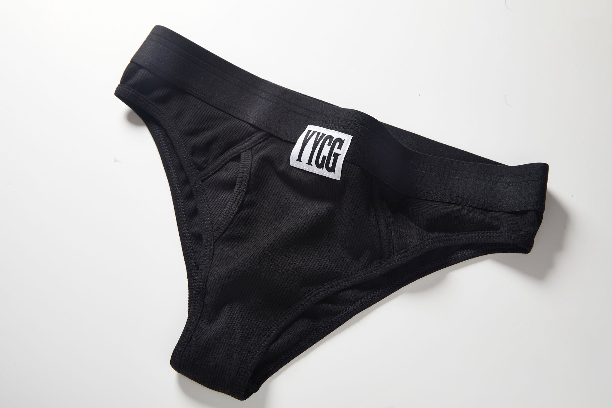 YYCG women's ribbed boy brief in black gray white – breathable preshrunk rayon underwear