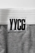 YYCG women's ribbed boy brief in gray white black – silky rayon everyday underwear