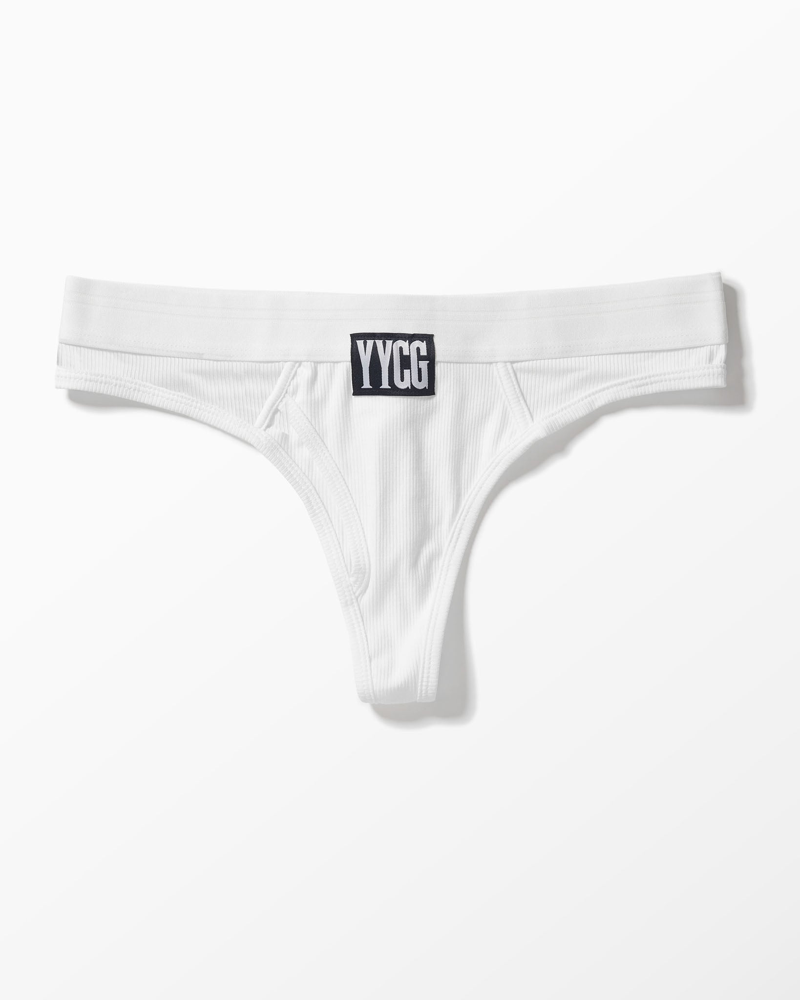 YYCG women's ribbed thong in black white gray – soft rayon minimal coverage underwear