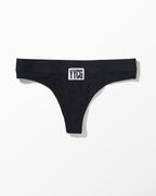 YYCG women's ribbed thong in gray white black – silky no-VPL rayon underwear