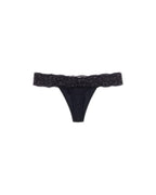 Dear Kate Ada Thong in Black, alternate flat lay on a white background.