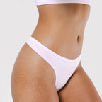 Shinesty The Aphrodite light pink striped MicroModal thong – soft feminine novelty underwear