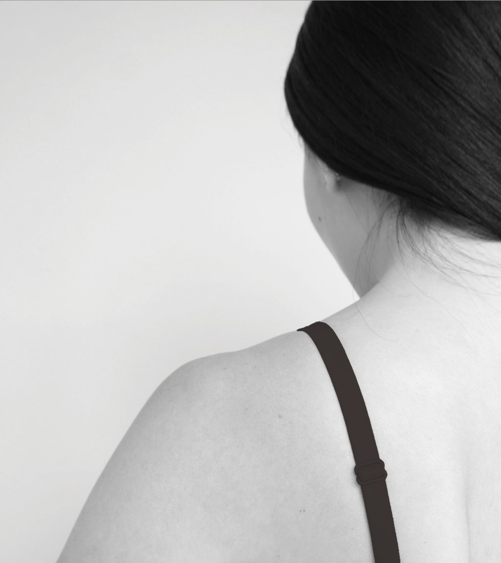 The Only Bra Only Adjustable Bra strap adjustment detail on a white background.