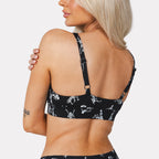 Shinesty The Bare Back Bones glow skeleton Boob Hammock plunge bralette – Halloween novelty