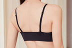 The Only Bra Only Adjustable Bra in Black, back view on a white background.