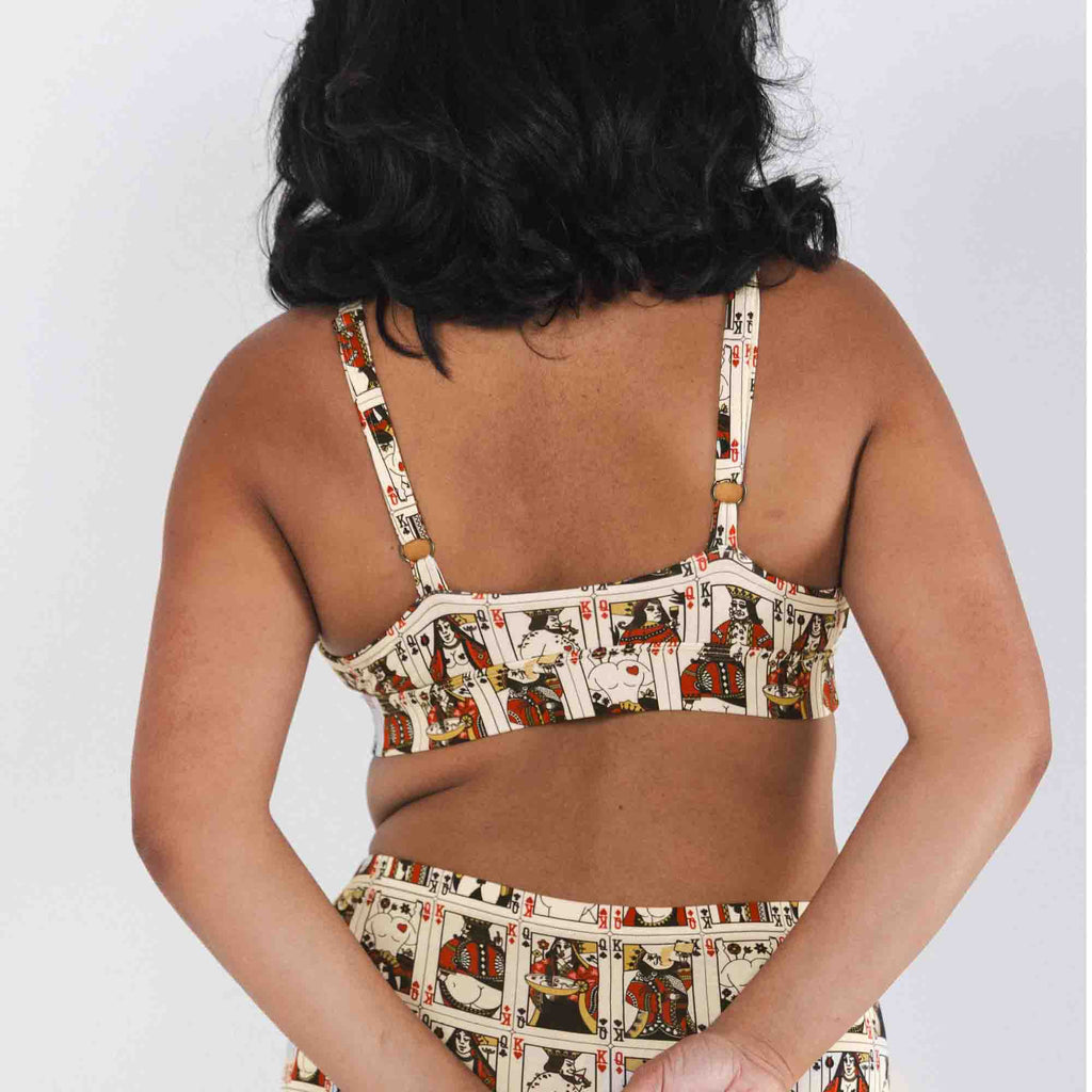Shinesty The Bottomless Blackjack playing cards Boob Hammock plunge bralette – novelty
