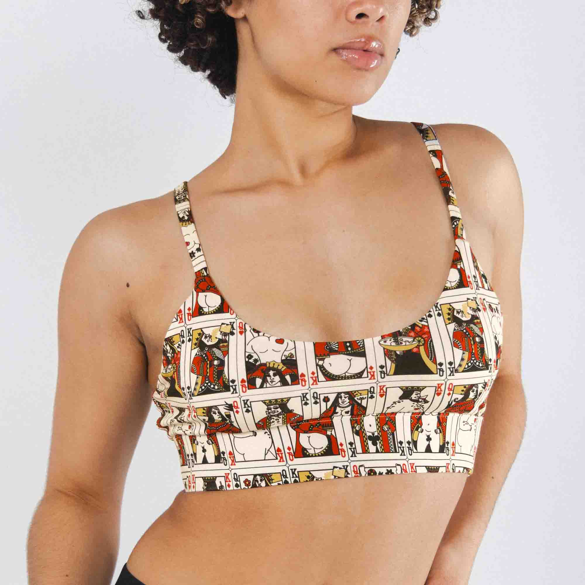 Shinesty The Bottomless Blackjack playing cards Boob Hammock scoop bralette – novelty