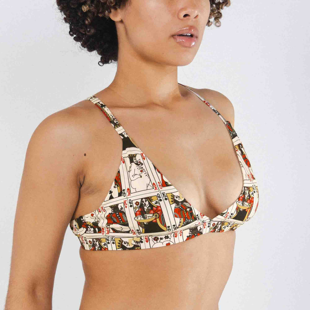 Shinesty The Bottomless Blackjack playing cards Boob Hammock triangle bralette – novelty