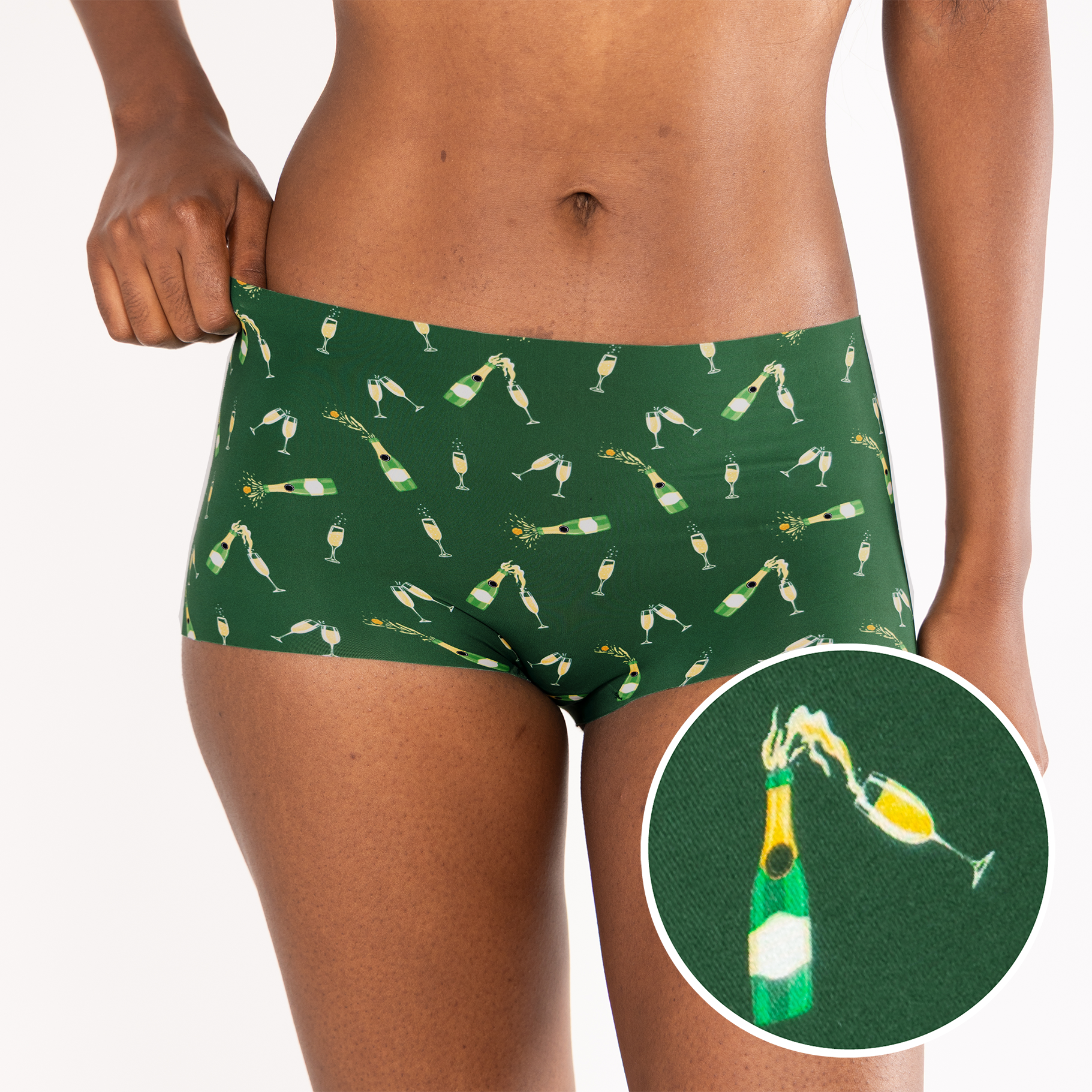 Shinesty The Champagne Showers New Years seamless boyshort – funny NYE novelty underwear