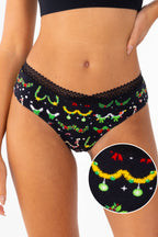 Shinesty The Goodie Garland Christmas tinsel lace trim cheeky panty – naughty Christmas