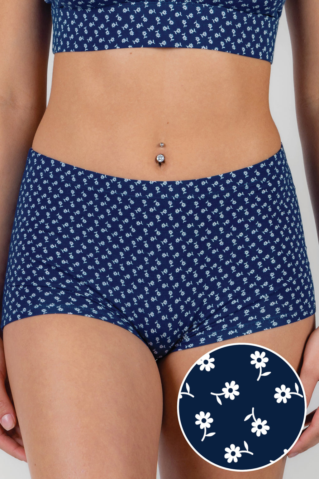 Shinesty The Good Old Daisies flower modal boyshort underwear – floral summer novelty