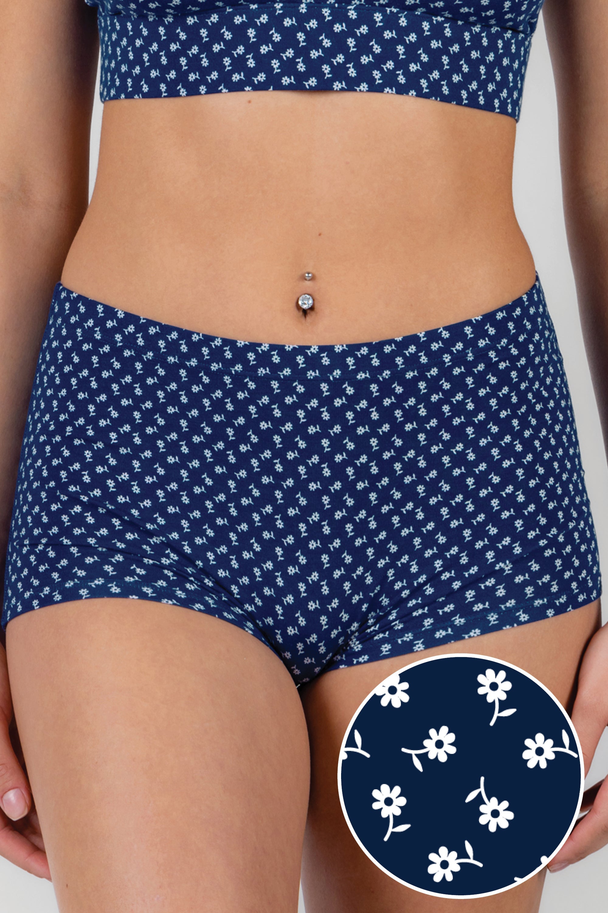 Shinesty The Good Old Daisies flower modal boyshort underwear – floral summer novelty