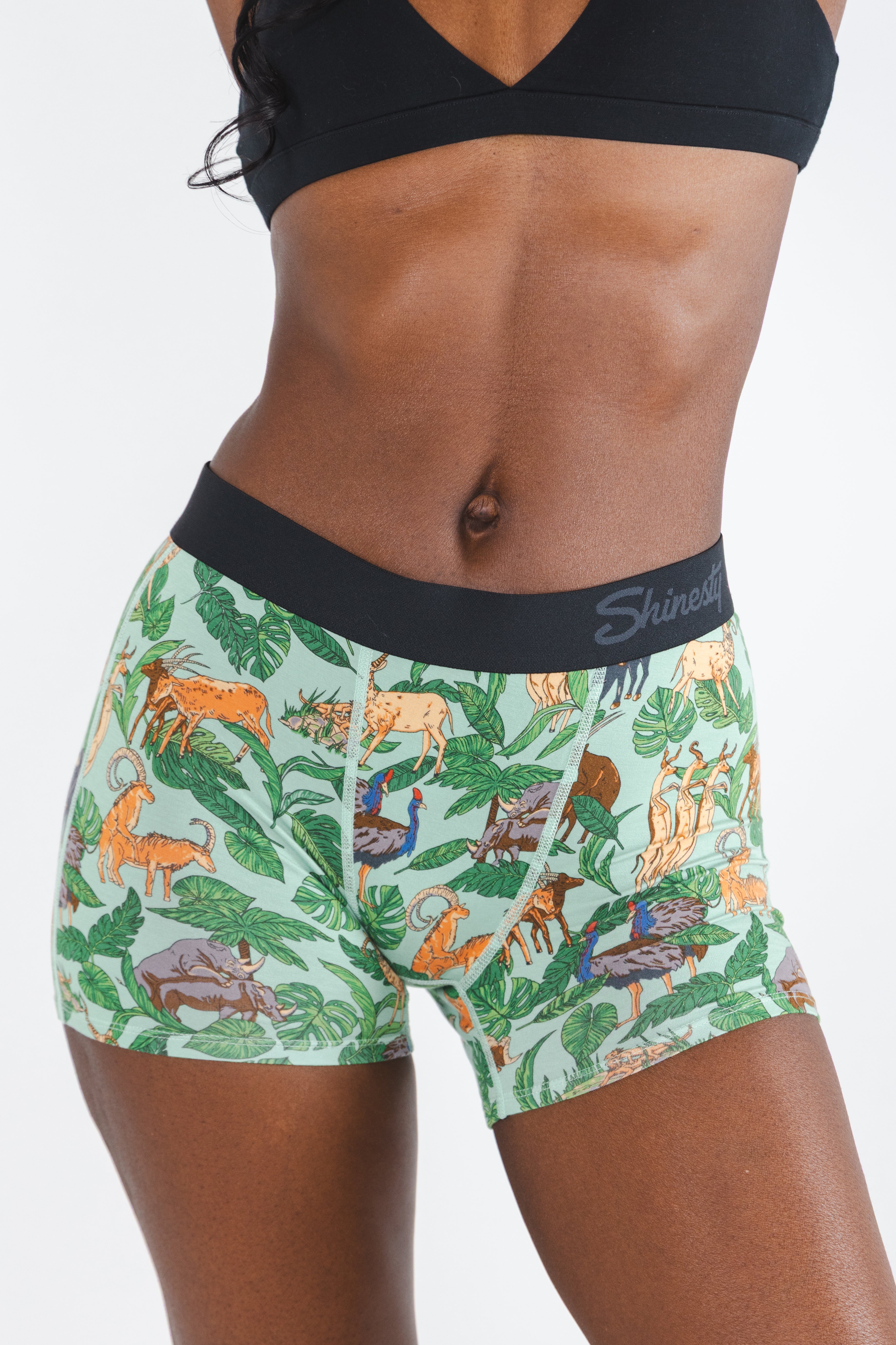 Shinesty The Hornography naughty tropical animals women's boxers – funny novelty underwear