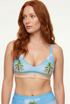 Shinesty The Beach Please palm tree Boob Hammock plunge bralette – tropical novelty bralette
