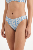 Shinesty The Santorini Santorini Blue Tile Modal Bikini Underwear – women's santorini blue tile print modal bikini underwear
