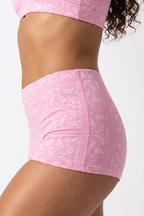Shinesty The Silk & Saddle Pink Bandana Boyshort Underwear – women's pink bandana print boyshort underwear