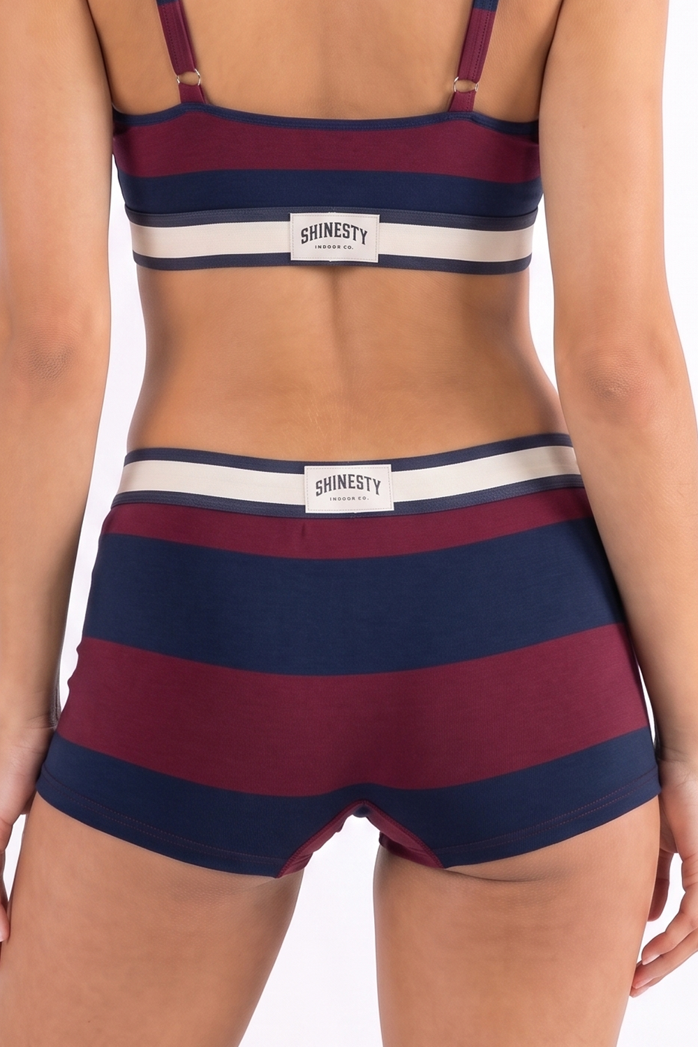 Shinesty The Pitch Rugby Stripe Bralette – women's classic rugby stripe print bralette