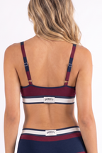 Shinesty The Pitch Rugby Stripe Triangle Bralette – women's classic rugby stripe print triangle bralette