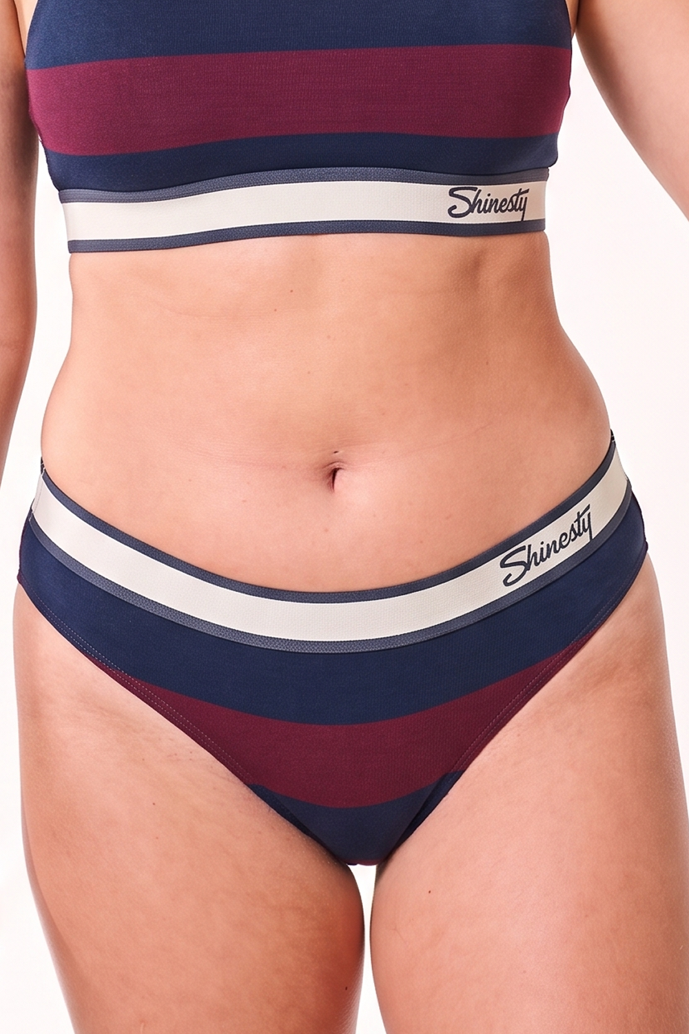 Shinesty The Pitch Rugby Stripe Cheeky Underwear – women's classic rugby stripe print cheeky underwear