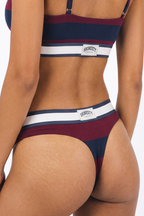 Shinesty The Pitch Rugby Stripe MicroModal Thong – women's classic rugby stripe print micromodal thong