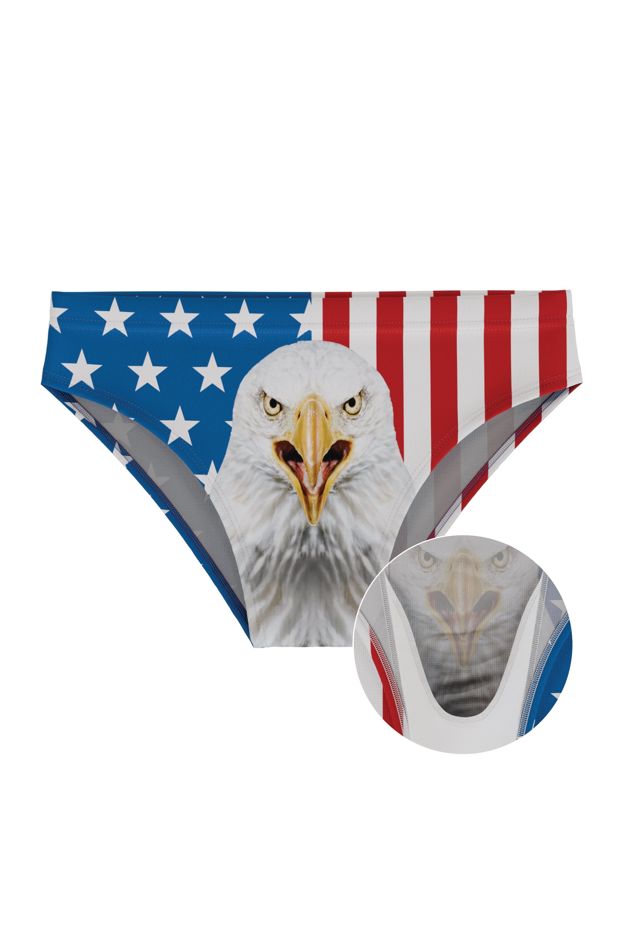 Shinesty The Mascot American flag Ball Hammock pouch swim brief – patriotic novelty swimwear