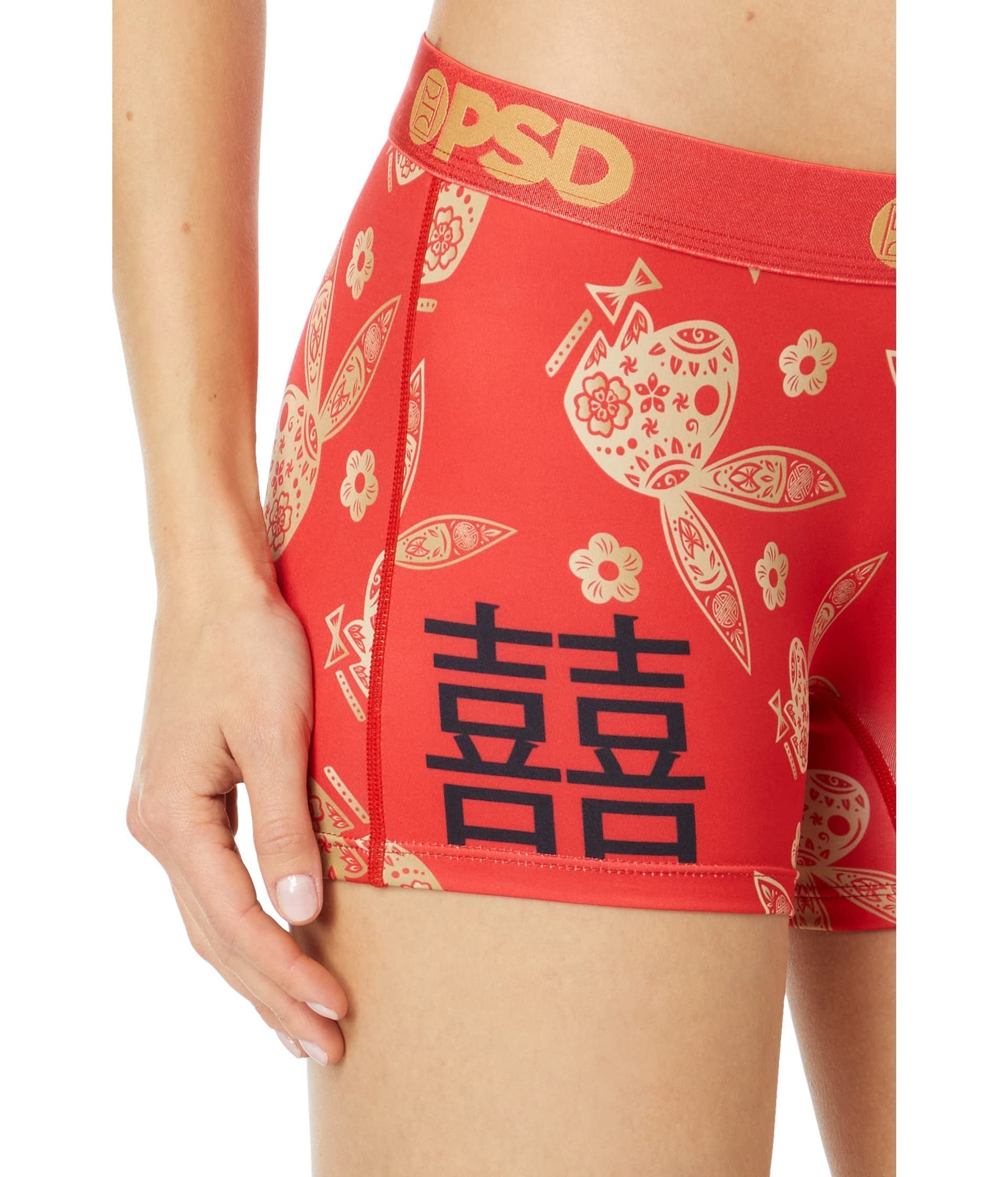 PSD Women's Playboy Chinese New Year Red Boy Shorts