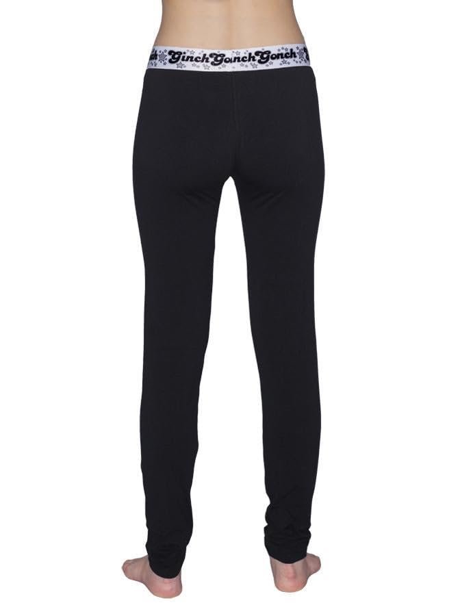 Ginch Gonch Women’s "Black Magic" Leggings – Essential Solid Black Cotton Long Johns & Loungewear