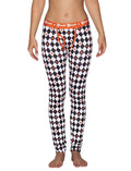 Ginch Gonch Backstage Pass Women's leggings in edgy diamond argyle print, 4-way stretch cotton with anti-muffin waistband, worn by model
