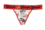 Ginch Gonch women's Gone Bananas monkey print thong – cotton novelty underwear