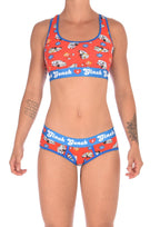Looking at the back of rear view of Ginch Gonch GG EMT boyfriend briefs showing full seat coverage and medical print stretch cotton