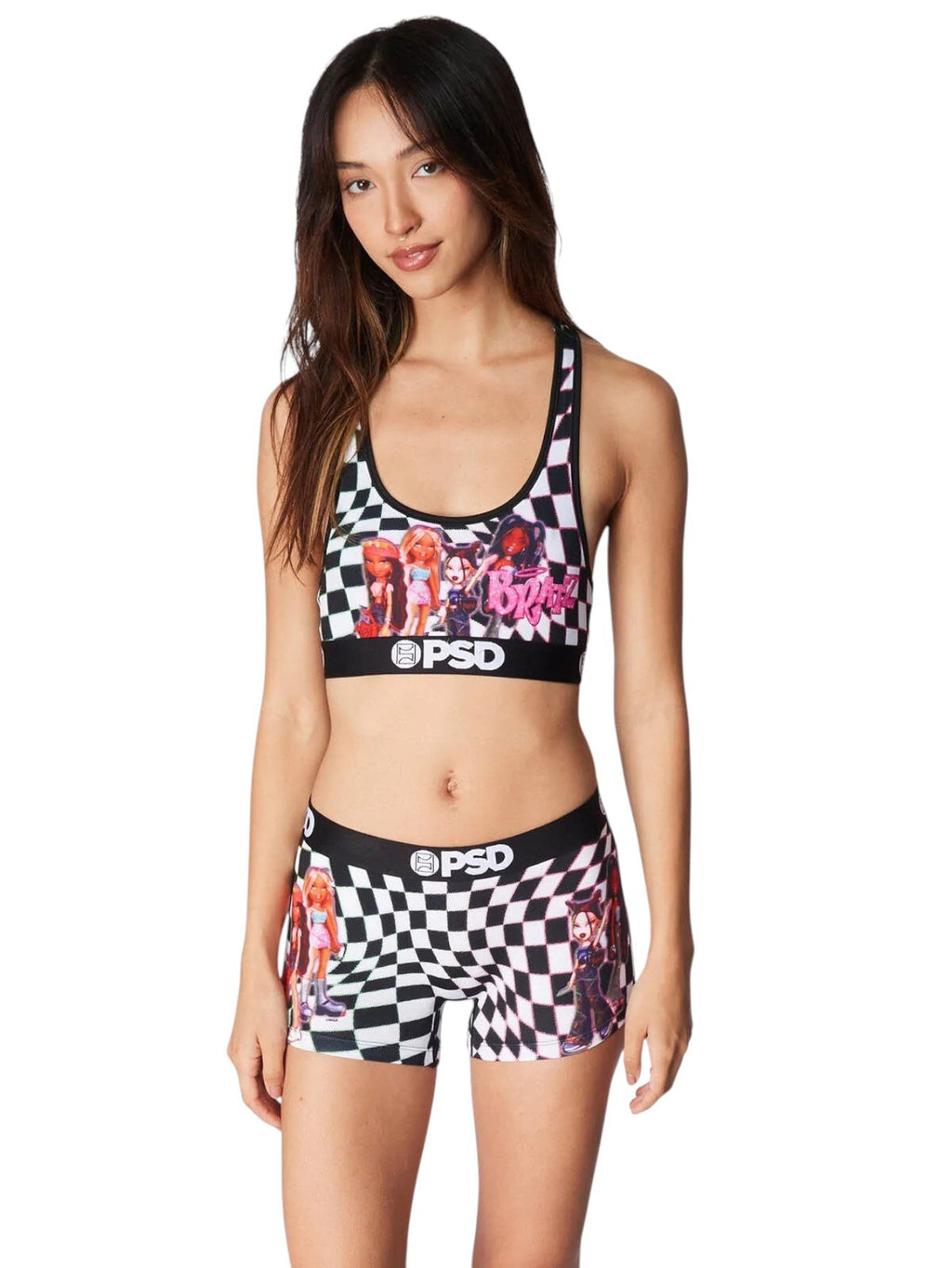 PSD Women's Bratz Checker Boy Shorts Multi