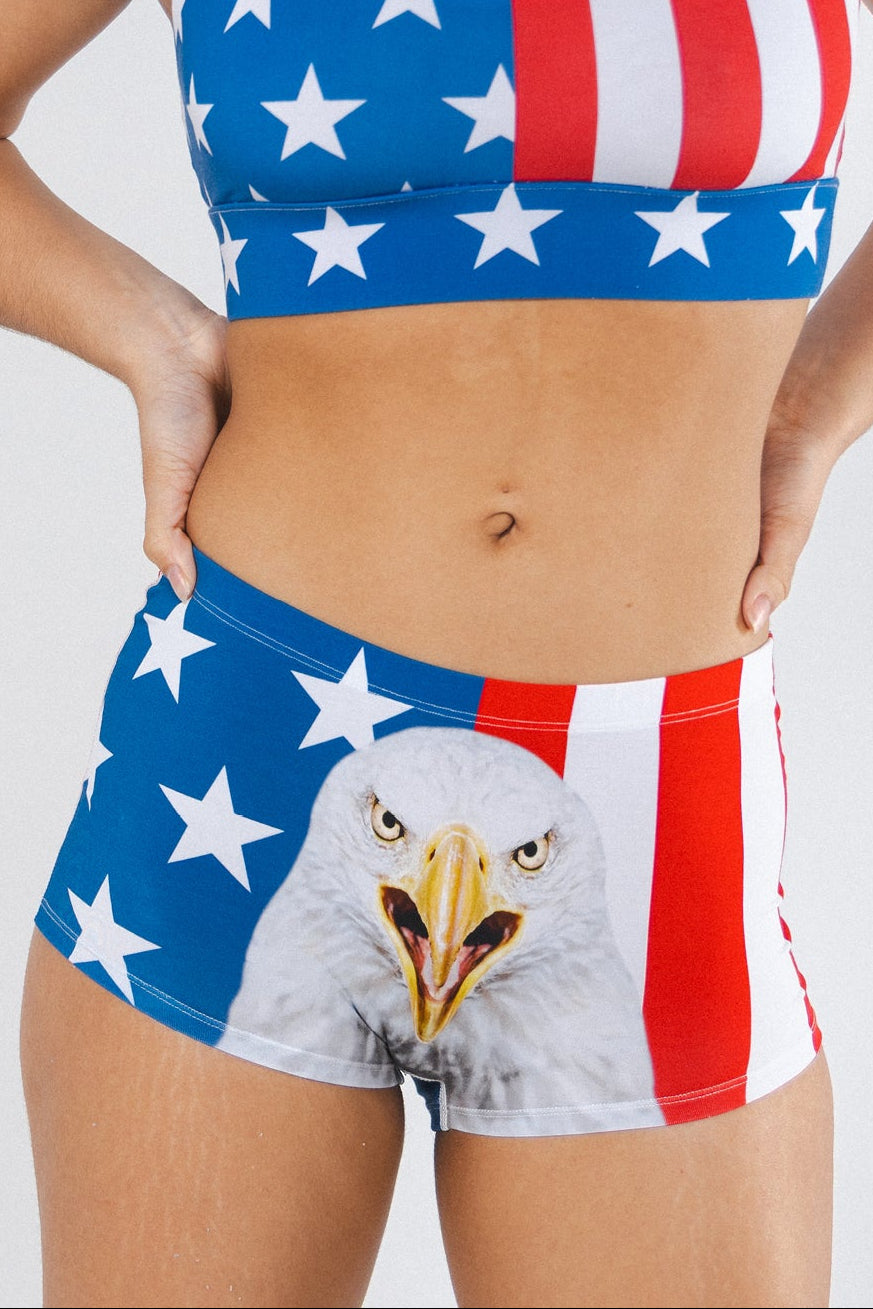 Shinesty The Mascot American flag modal boyshort underwear – patriotic novelty