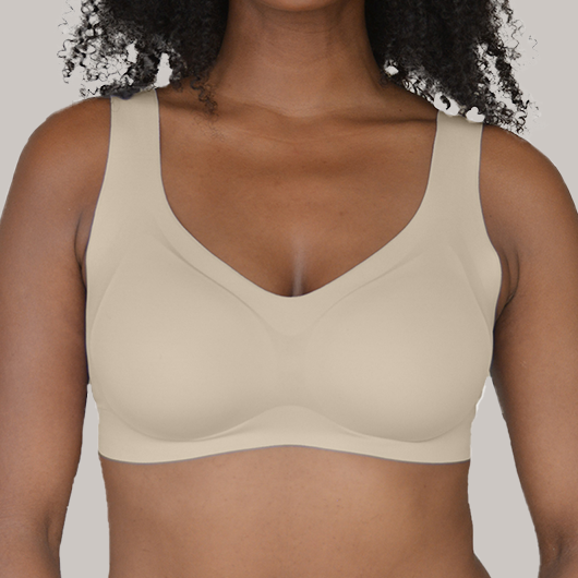 The Only Bra V-Neck Lift Bra in Nude, product view on a white background.