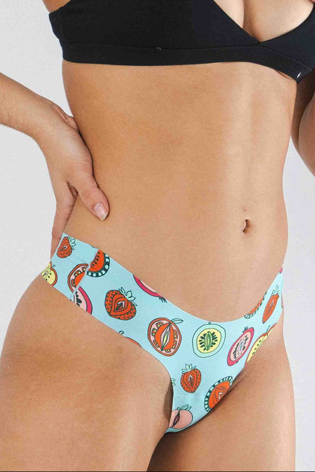 Shinesty The Farmers Market fruit medley seamless thong – colorful fruit novelty underwear