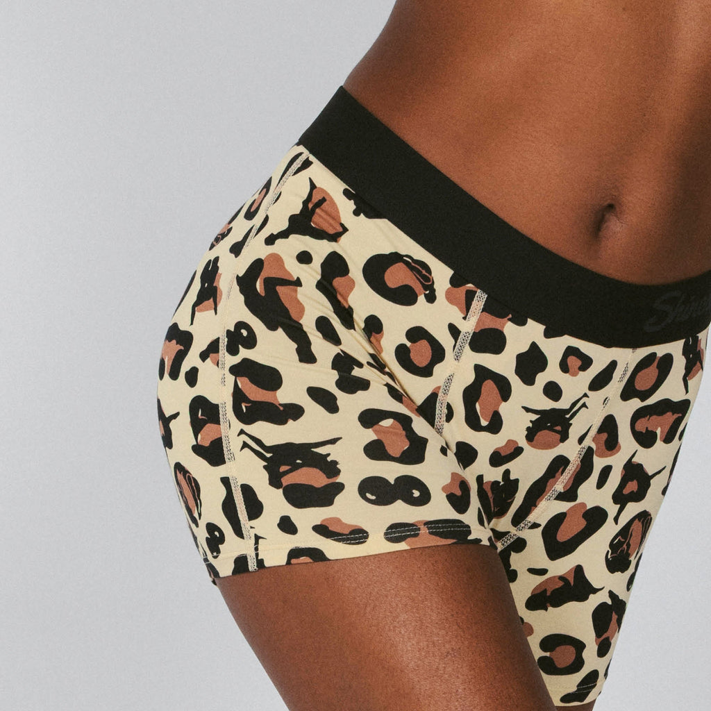 Shinesty The Primal Passion naughty cheetah women's boxers – bold animal print underwear