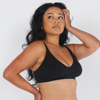 Shinesty The Threat Level Midnight solid black Boob Hammock plunge bralette – everyday bralette