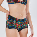 Shinesty The Cappuccino holiday tartan plaid seamless boyshort – festive novelty underwear