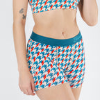Shinesty The Swanky retro houndstooth women's boxers – bold patterned novelty lounge