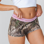 Shinesty The Wild Game Realtree neon pink camo boyshort with waistband – hunting novelty