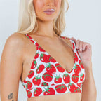 Shinesty The Roma tomato Boob Hammock plunge bralette – funny garden tomato novelty bralette