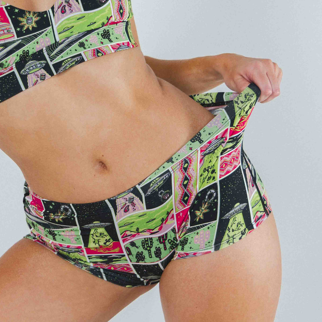 Shinesty The Area 51 retro alien modal boyshort underwear – funny retro alien novelty