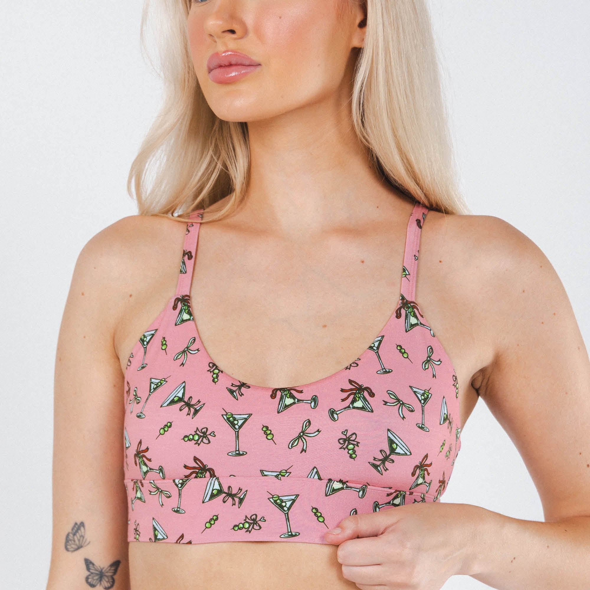 Shinesty The Teeny Tini martini Boob Hammock scoop bralette – funny cocktail novelty