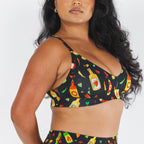 Shinesty The Gotcha Sriracha hot sauce Boob Hammock plunge bralette – funny novelty bralette