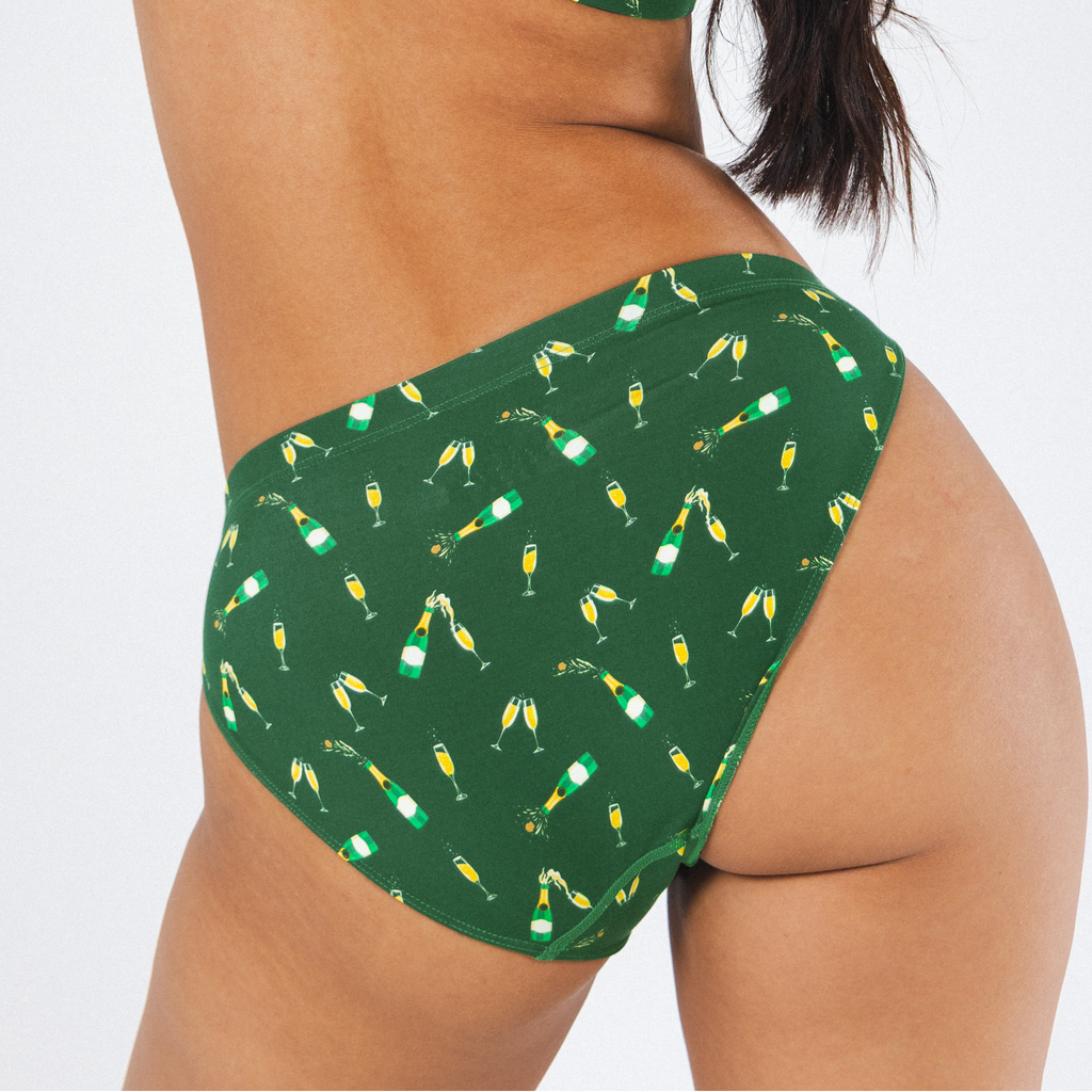 Shinesty The Champagne Showers New Years modal bikini underwear – NYE novelty underwear