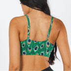 Shinesty The Fancy Feather peacock Boob Hammock scoop bralette – bold jewel tone bralette