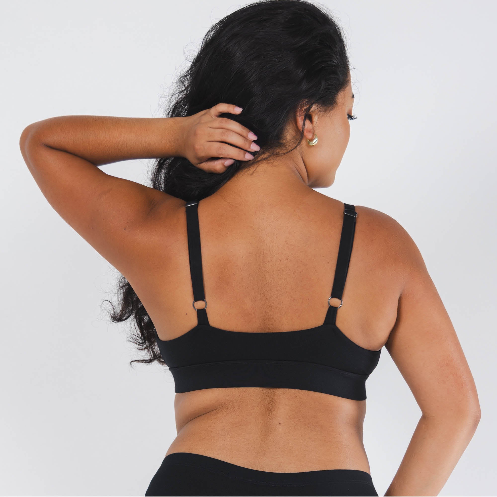 Shinesty The Threat Level Midnight solid black Boob Hammock plunge bralette – everyday bralette