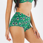 Shinesty The Fancy Feather peacock modal boyshort underwear – bold novelty